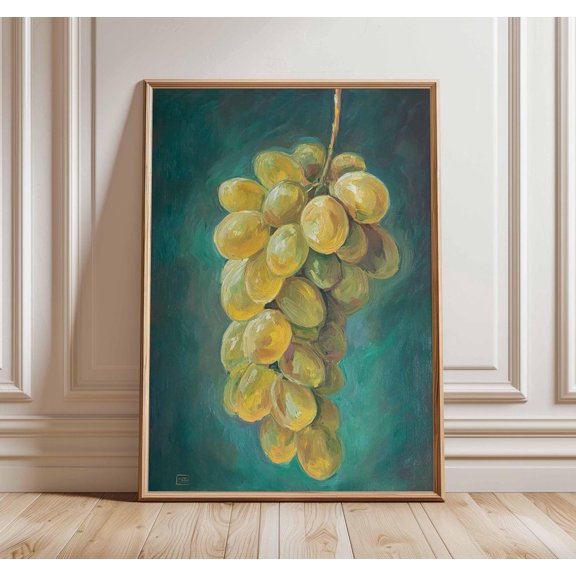 Grape Wall Art, Unframed Paper Poster 8x10in