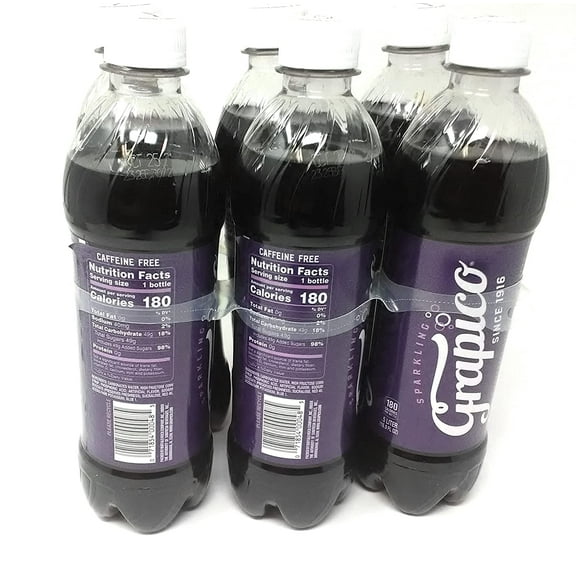 Grapeco Grape Soda Pop 16.9 Fluid Ounce, 6 Cans Pack
