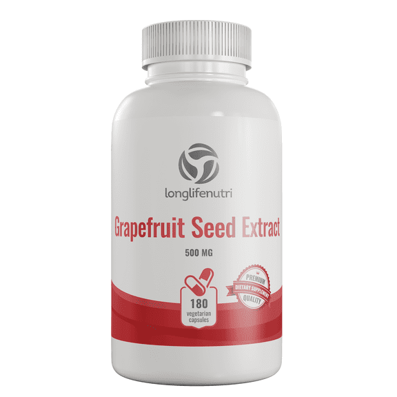 LongLifeNutri Grapefruit 500mg - 180 Vegetarian Capsules for Antioxidant Support