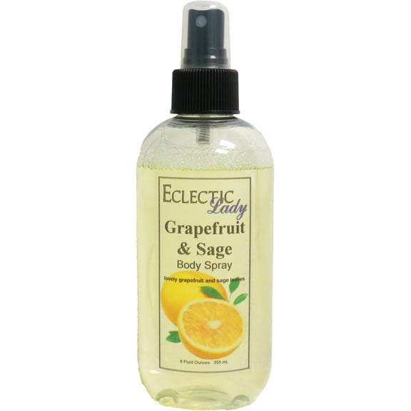 Grapefruit And Sage Body Spray, Eclectic Lady, Hydrating Mist, Unisex, 16 oz
