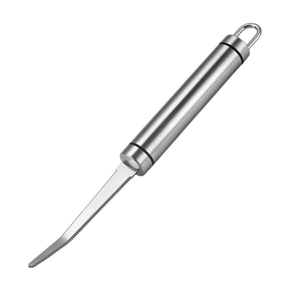 Grapefruit Fruit Knife, Stainless Steel Curved Serrated Utility with Long Handle Kitchen Peeler