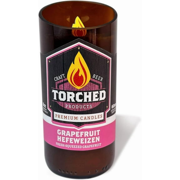 Torched Grapefruit Hefeweizen Beer Candle Soy Wax Candles Scent 11 OZ Jar