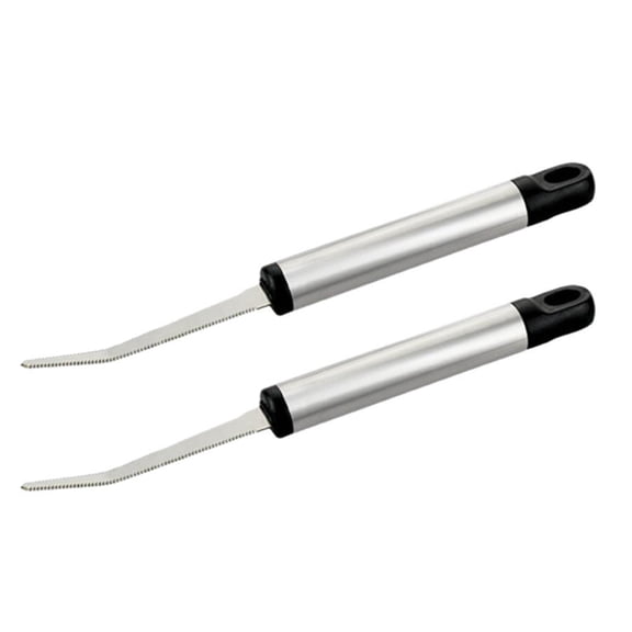 Grapefruit Knife Set - 2 Pack Curved Serrated Stainless Steel Fruit Slicer Cutter for Oranges, Citrus, Kitchen Utensil