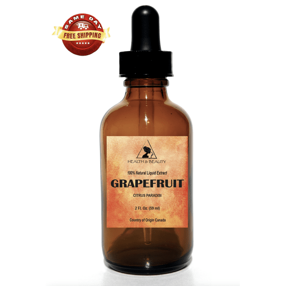 Grapefruit Liquid Extract 100% Natural (Standardized) Glass Dropper 2 oz