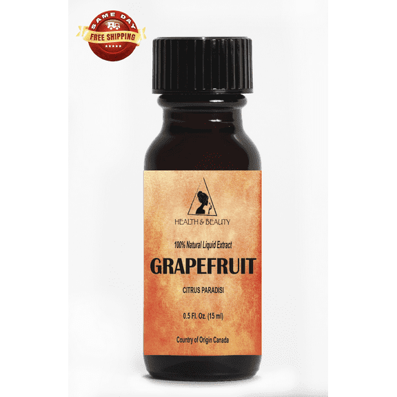 Grapefruit Liquid Extract 100% Natural (Standardized) in Glass Bottle 0.5 oz