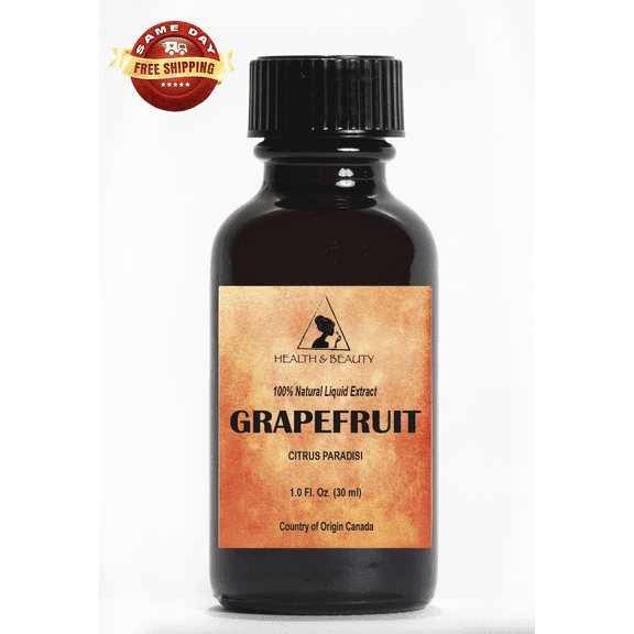 Grapefruit Liquid Extract 100% Natural (Standardized) in Glass Bottle 1.0 oz