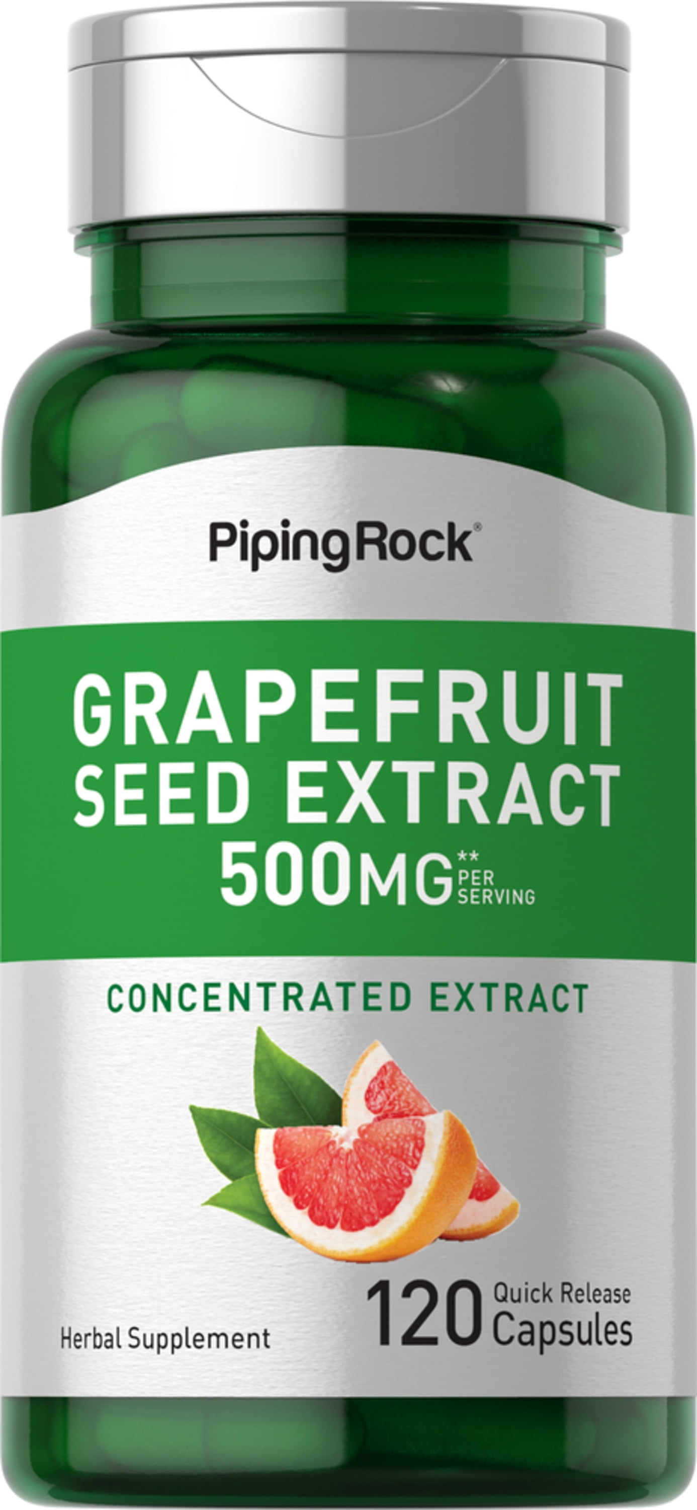 Piping Rock Grapefruit Seed Extract, 500mg, Healthy Benefits, 120 Quick ...