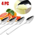 thumbnail image 1 of Grapefruit Spoon, Serrated Edge Dessert Spoon for Citrus Fruit, Kitchen Gadget Tool for Easy Peeling and Serving, 4Pcs (Silver2), 1 of 6
