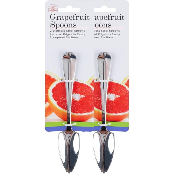 Grapefruit Spoons ,Set of 2 Grapefruit Spoons serrated stainless steel ,grapefruit spoon Baby fruit spoon scraper, Spoons with Serrated Edges for Orange & Kiwi, Ginger Peeler