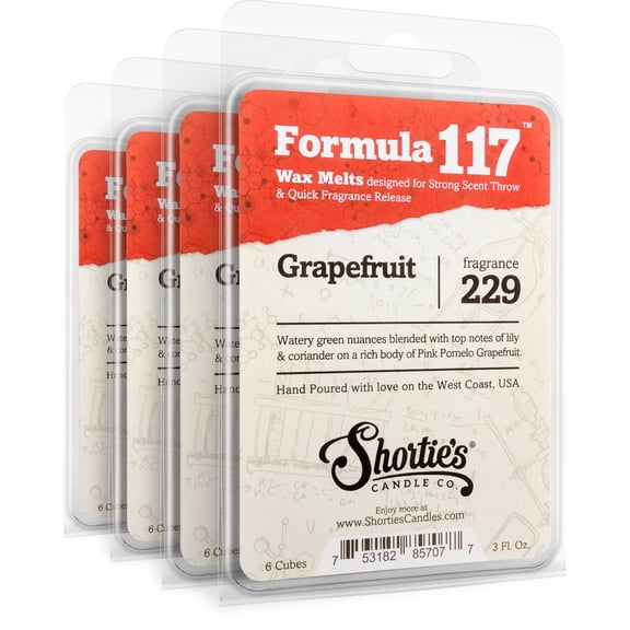 Grapefruit Wax Melts Bulk Pack - Highly Scented + Essential & Natural Oils - Shortie's Candle Company