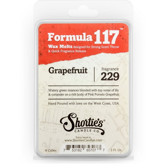 Grapefruit Wax Melts - Highly Scented + Essential & Natural Oils - Shortie's Candle Company