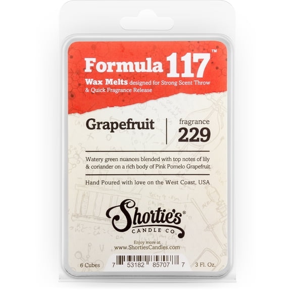 Grapefruit Wax Melts - Highly Scented + Essential & Natural Oils - Shortie's Candle Company