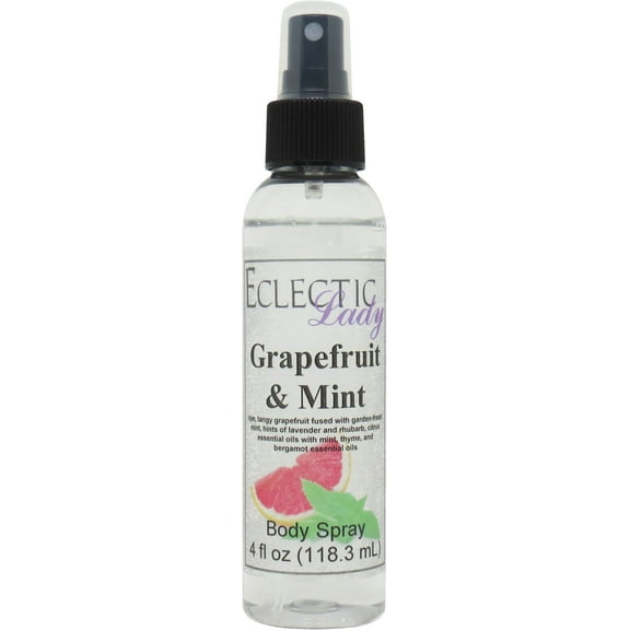 Grapefruit and Mint Body Spray, Eclectic Lady, Hydrating Mist, Unisex, 4 oz