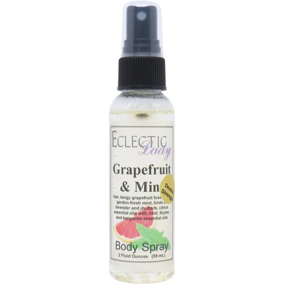 Grapefruit and Mint Body Spray, Eclectic Lady, Hydrating Mist, Unisex (Double Strength), 2 oz