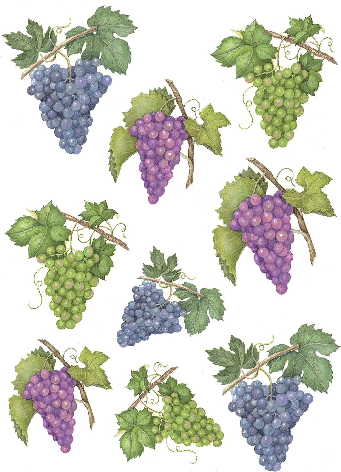 Grapes 2Sheet Peel and Stick Décor