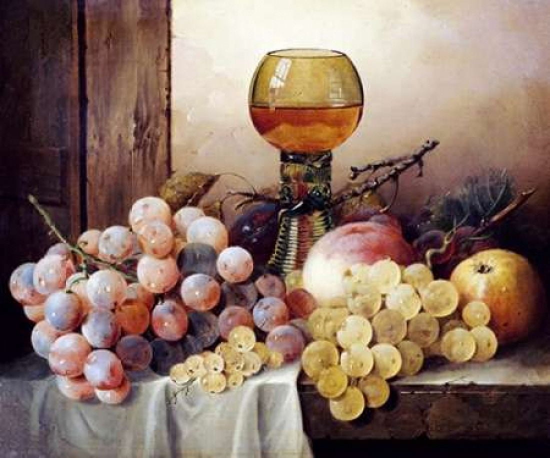 Grapes Apple Plums Canvas Art - Edward Ladell (20 x 24)