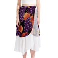 thumbnail image 1 of Grapes Chic Chiffon Summer Dress: Beach Skirt with Polyester Straps, 1 of 6