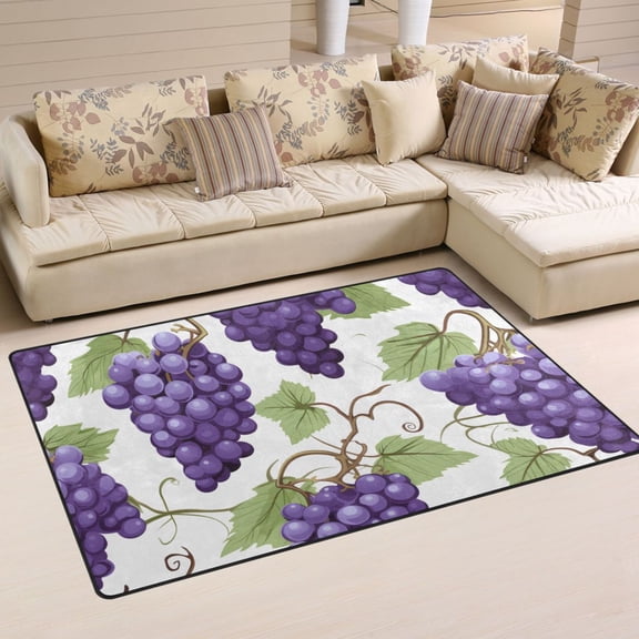 Grapes Fruit Area Floor Mats Non-Slip Rugs Soft Doormat 31 x 20 inch Carpet for Living Dining Room Bedroom Decorative