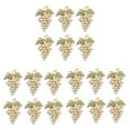 thumbnail image 1 of Grapes Napkin Rings Set of 18, with Glittering Imitation Diamond and Inlay Alloy Napkin Ring Holder, 1 of 7