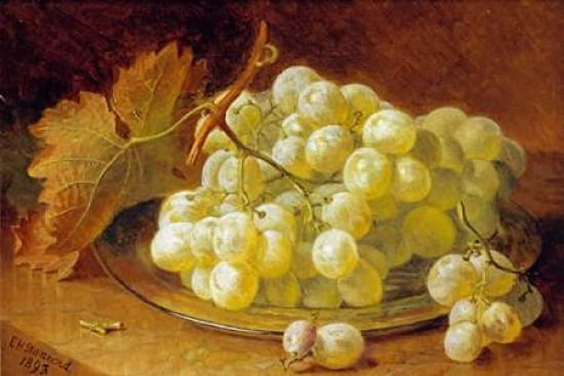 Grapes On a Silver Plate Canvas Art - Eloise Harriet Stannard (20 x 28)