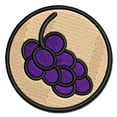 thumbnail image 1 of Grapes Outline Doodle Applique Multi-Color Embroidered Iron-On Patch - 2.0 Inch Mini, 1 of 5