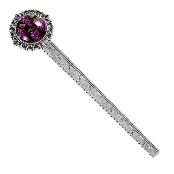 Grapes Vintage Silver Lace-Edged Bookmark: a Delightful Gift for Book Lovers and Readers