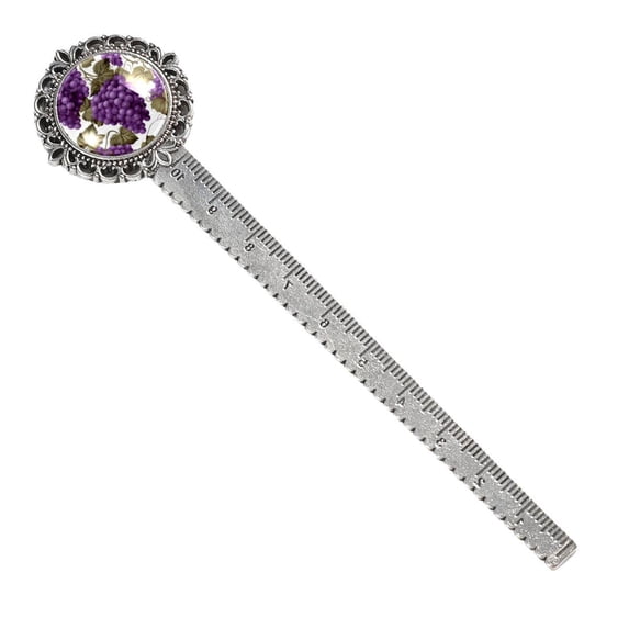 Grapes Vintage Silver Lace-Edged Bookmark: a Gift for Readers and Book Lovers