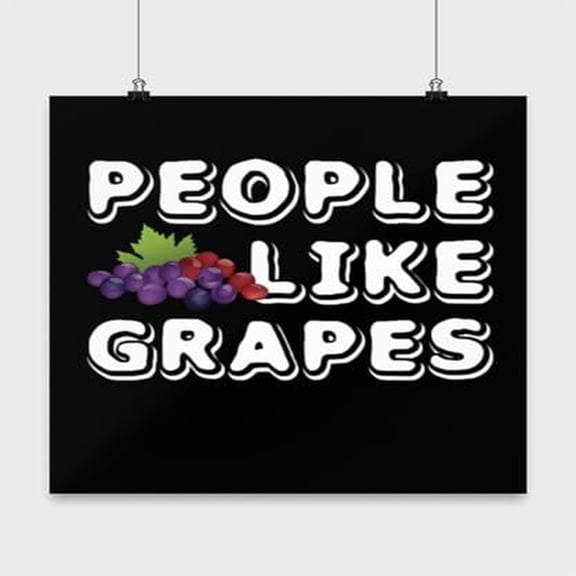 Grapes Wall Art Poster, 13x13in Fruit-Themed Artwork for Home Decor