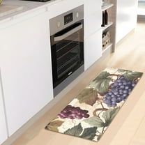Grapes with Leaves Luxury Kitchen Rug Non Slip Bathroom Plush Mat Shaggy Bedroom Carpet 39"x20"
