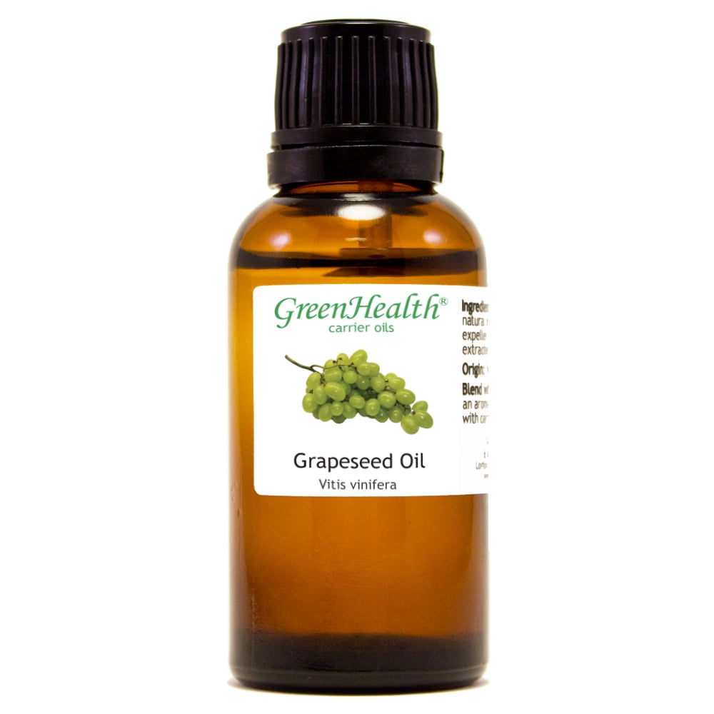Grapeseed Carrier Oil - 1 fl oz - Amber Glass Bottle w/ Euro Dropper