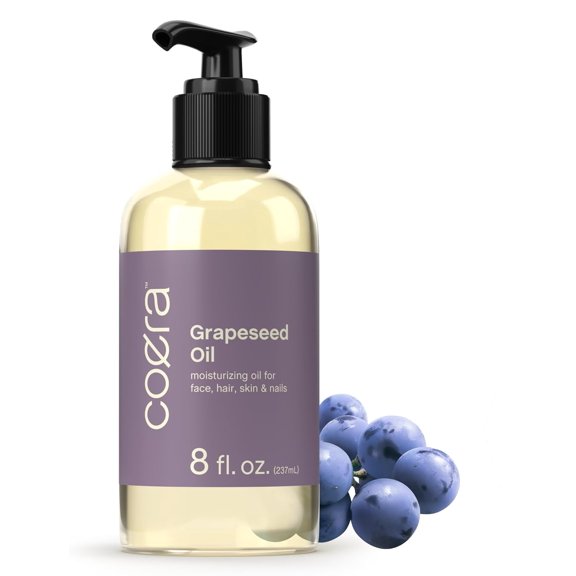 Coera Grapeseed Oil | 8 fl oz | Moisturizing Oil for Face, Hair, Skin & Nails | by Horbaach
