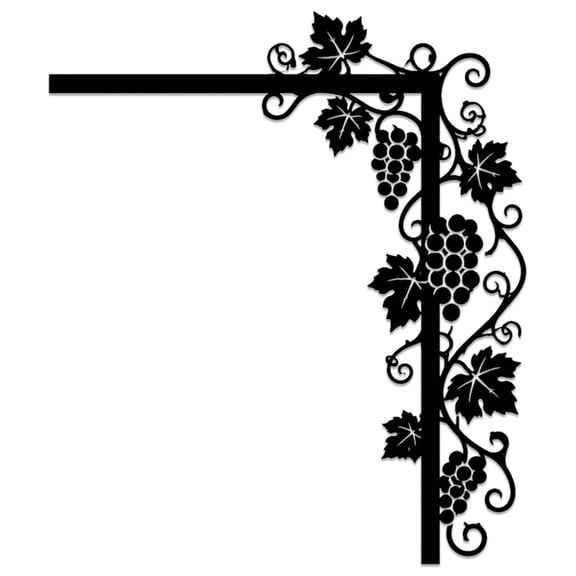 Grapevine Corner Metal Wall Art WallArt Decor Metal Outdoor Decor Metal Signs Rustic Farmhouse Wall Sculpture Elegant Home Decoration for Living Room Kitchen Dining Room Wall Hanging Item