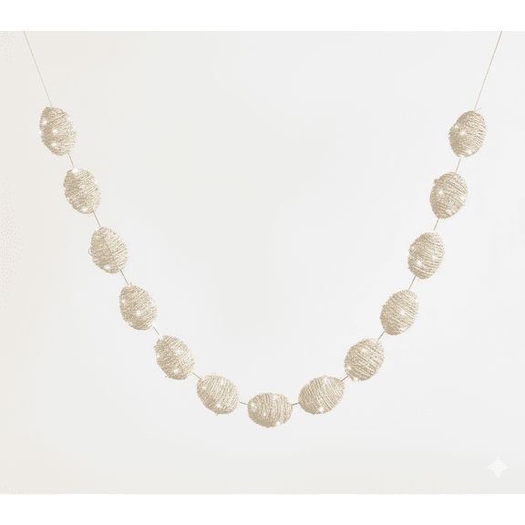 Grapevine Egg String Light, Easter Egg Rattan Garland, 6FT Battery Operated Warm White Lights, Rustic Farmhouse Egg Decor for Spring Mantel, Party & Indoor Home Display