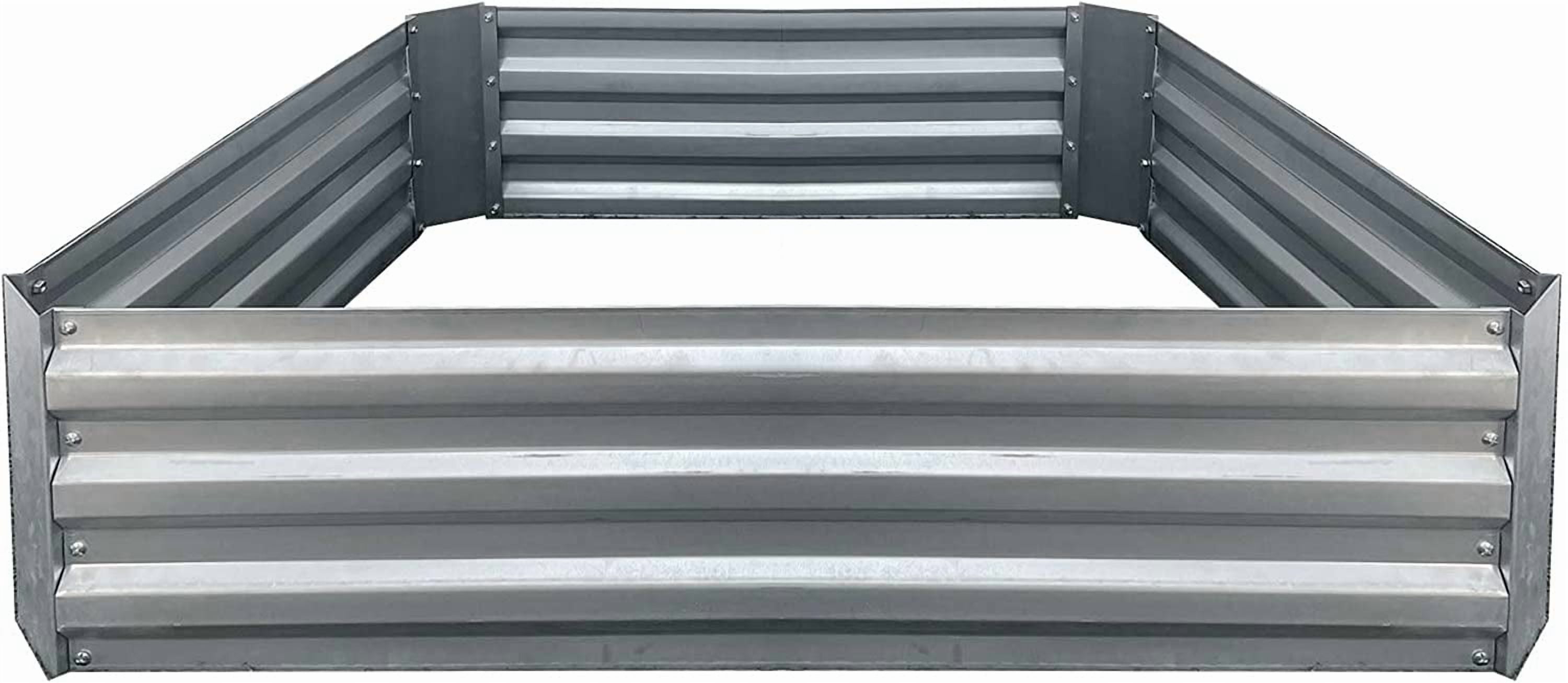 Grapevine PL10153 6A Galvanized Steel Raised Garden Bed, Square