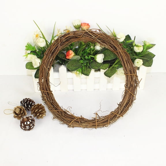 Grapevine Wreath Ring Natural Rattan Hoop DIY Craft Supplies Spring Summer Front Door Home Holiday Decor