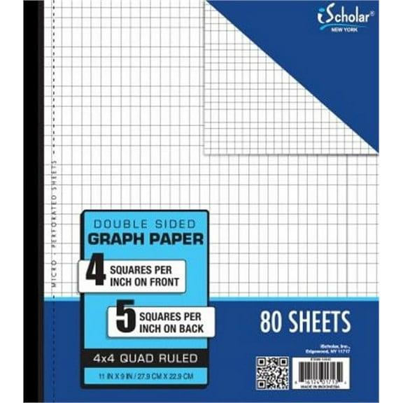 Graph 5Sq/4Sq Tablet 80Ct, PartNo 10545, by Ischolar New York, Stationery, Graph