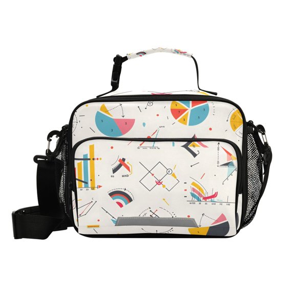 Graph Chart Mathematic Insulated Lunch Bag Portable Cooler Bag Mommy Bag Large Capacity 6L