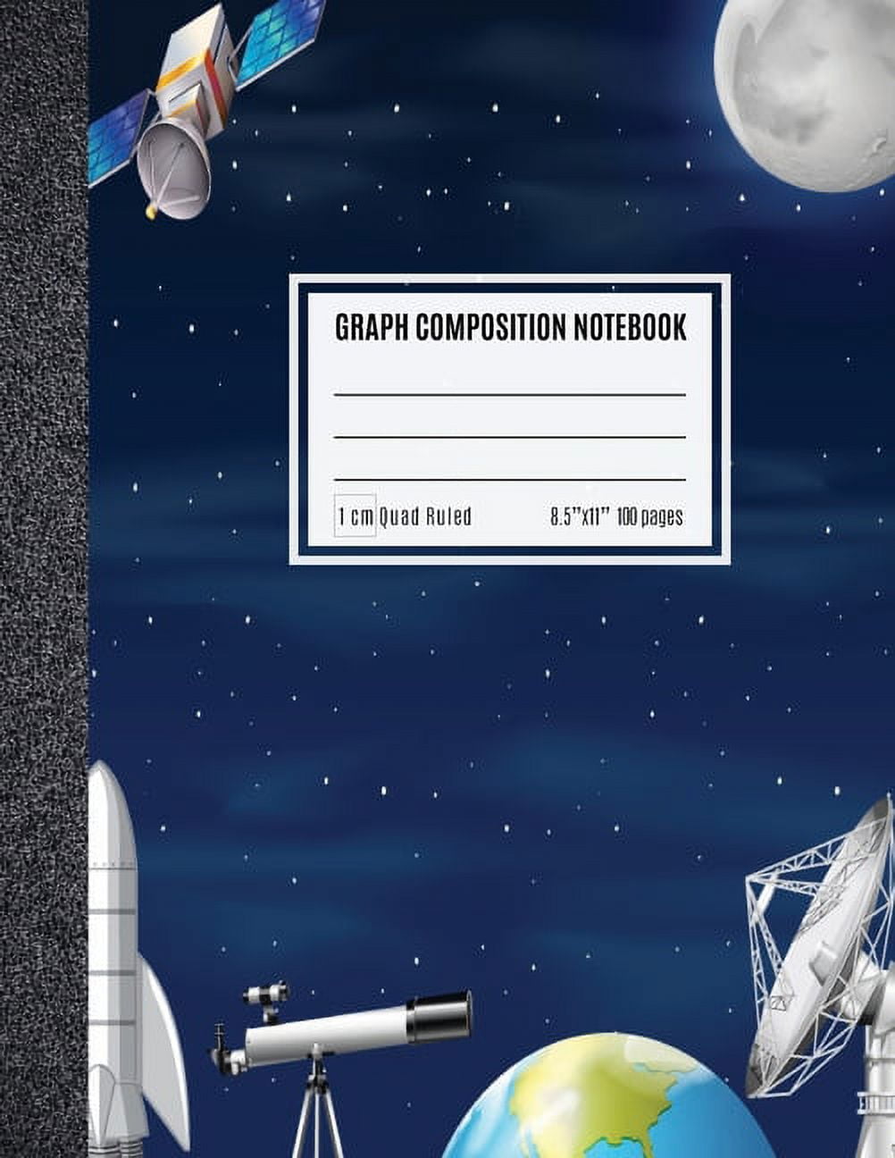 Graph Composition Notebook 1 Cm Coordinate Paper, Squared Graphing