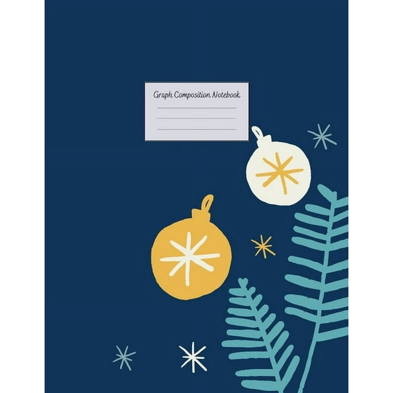 Graph Composition Notebook: Grid Paper Notebook: Large Size 8.5x11 Inches, 110 pages. Notebook Journal: White Golden Globes Workbook for Preschoolers Students Teens Adults for School College Work Writ