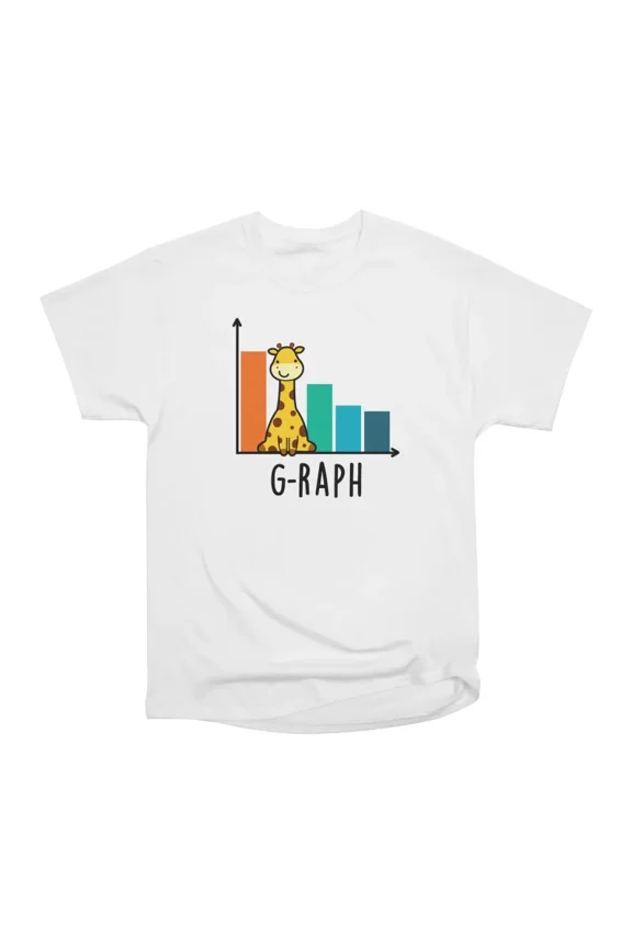 Graph Cute Giraffe Graph Pun T-Shirt Tee Gift For Him Merch For Her Apparel For Friend