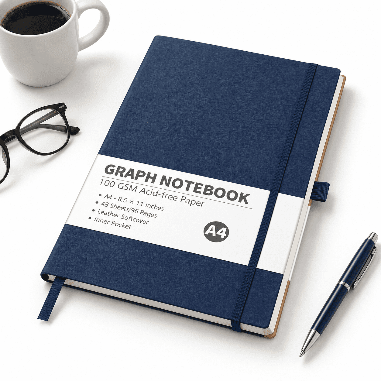 Graph Grid Paper Notebook 96 Pages A4 Large Size (8.5'' X 11 ...