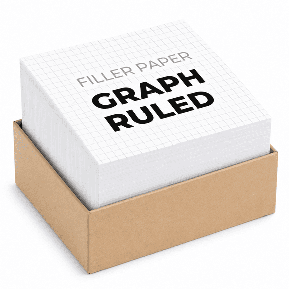 Graph Paper 3 Pack (450 Sheets) 8x10.5 Inch 4x4 Grid Loose Leaf Paper