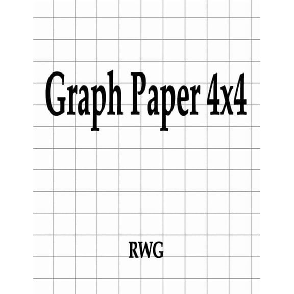 Graph Paper 4x4: 200 Pages 8.5" X 11", (Paperback)