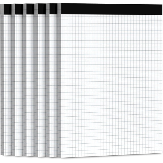 Graph Paper 8.5 x 11, 6 Pack, 4x4 Graph Ruled, Grid Paper 8-1/2 x 11 ...