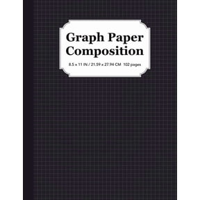 Graph Paper Composition Notebook: Quad Ruled 5x5, Grid Paper for Students in Math and Science, (Paperback)