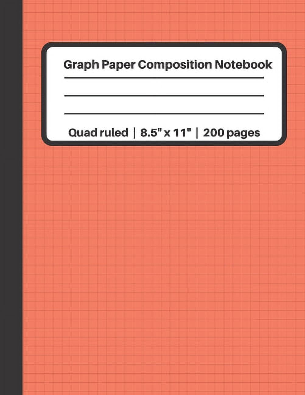 Graph Paper Composition Notebook Quad ruled 8.5" x 11" 200 pages
