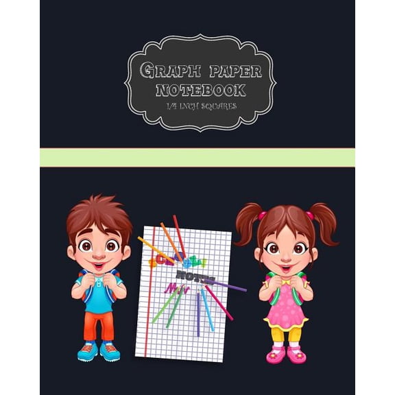 Graph Paper Notebook: Boy and Girl Teen Quad Ruled 4 squares per inch, Graph Theory Composition Notebook 122 page, Soft , (Paperback)