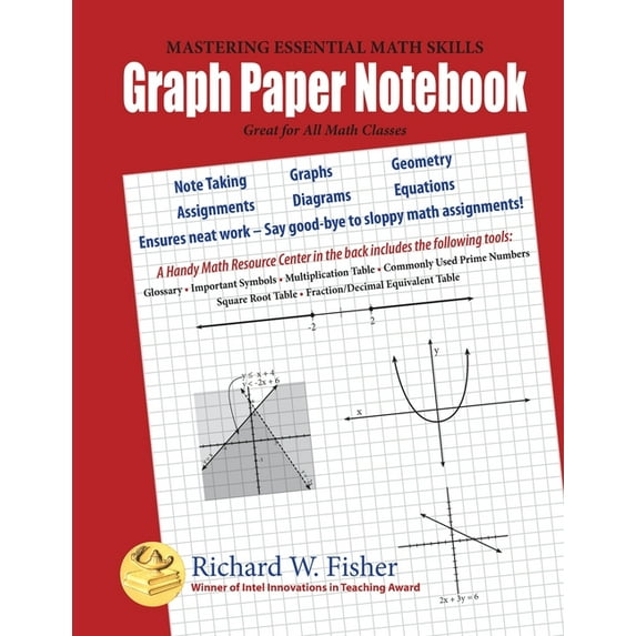 Graph Paper Notebook: Great for All Math Classes, (Paperback)