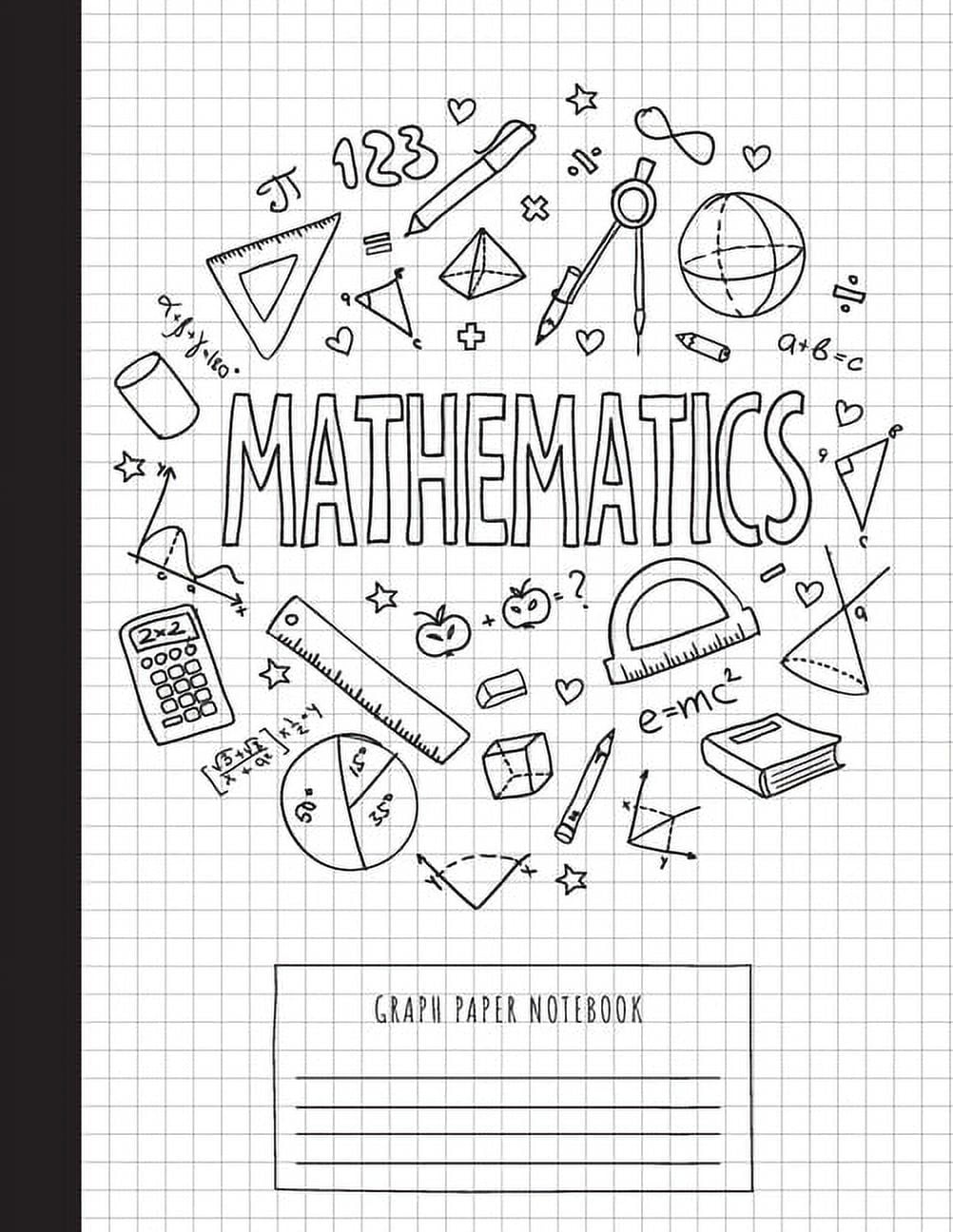 Graph Paper Notebook: (Large, 8.5"x11") 100 Pages, 4 Squares per Inch, Math and Science Graph Paper Composition Notebook, (Paperback)