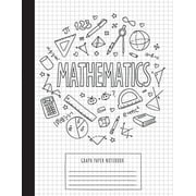 Graph Paper Notebook Large, 8.5x11 100 Pages, 4 Squares per Inch, Math and Science Graph Paper Composition Notebook, Paperback